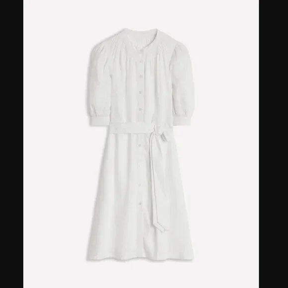 White linen dress - Size 12 Long - Picture 5 of 8